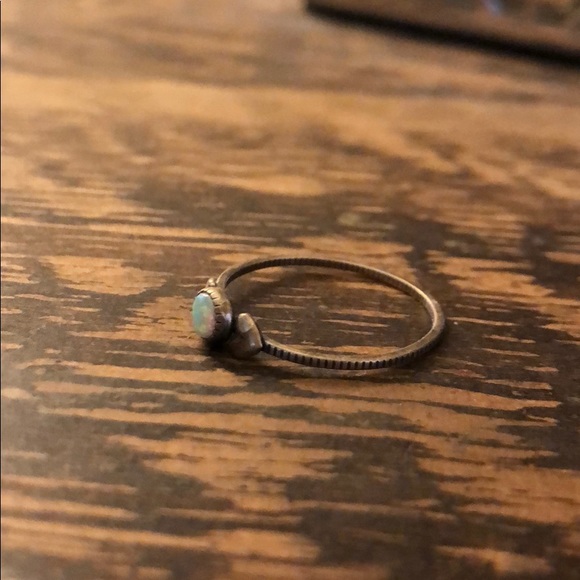 Vintage sterling & genuine opal stacking ring - Picture 4 of 4